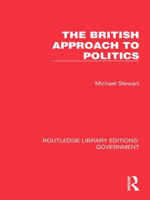 cover image of The British Approach to Politics